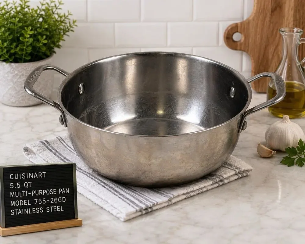 Cuisinart 5.5 Qt Stainless Steel Multi Purpose Pan Dutch Oven 755-26GD No Lid